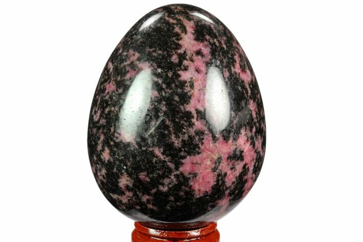 Polished Rhodonite Egg - Madagascar #124118